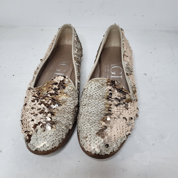 Attilo Giusti Leombruni AGL Made in Italy Sequin Loafer Size 36 - Picture 2 of 15